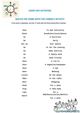 Every day activities