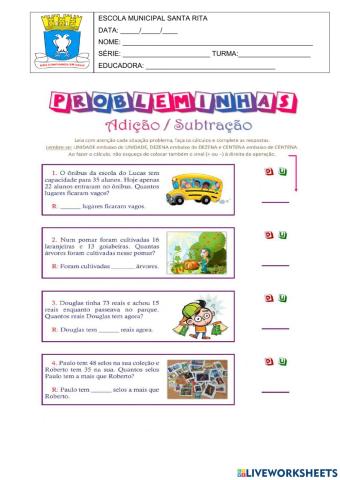 Adição e subtração