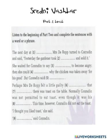 Sredni Vashtar -part 2