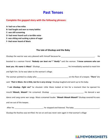 Unit 3: A Story In The Past