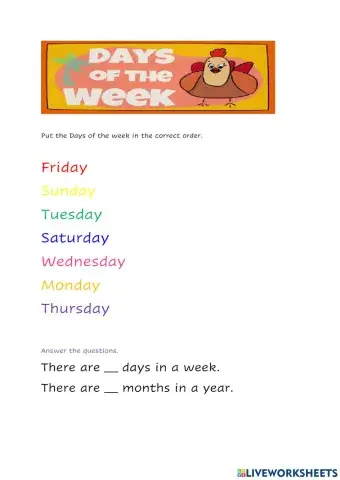 Days of the week