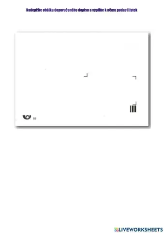 Doporučený dopis a podací lístek