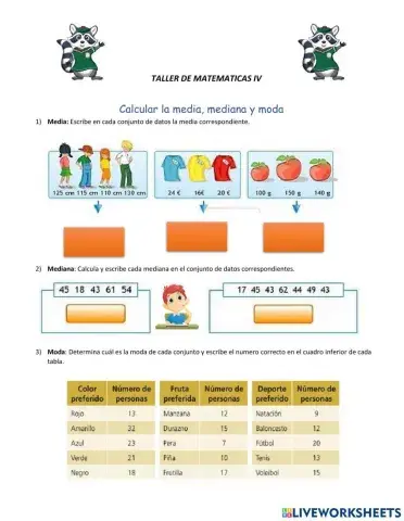Media, Mediana y Moda