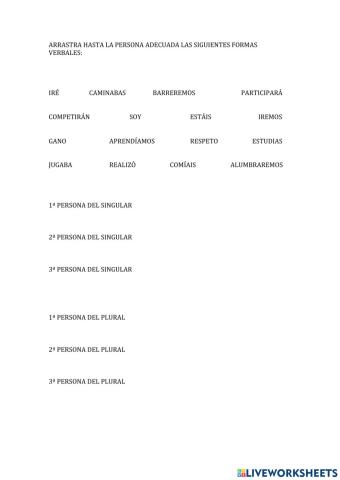 Persona de los verbos