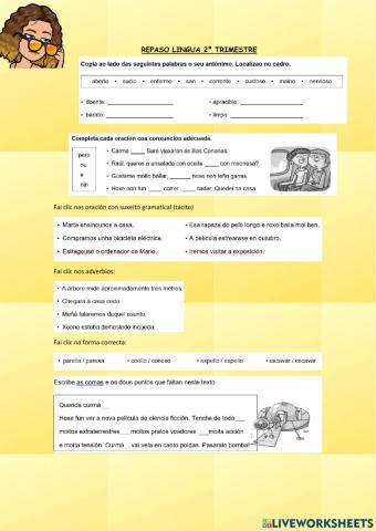 Repaso 2º trimestre lingua