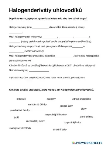 Halogenderiváty uhlovodíků