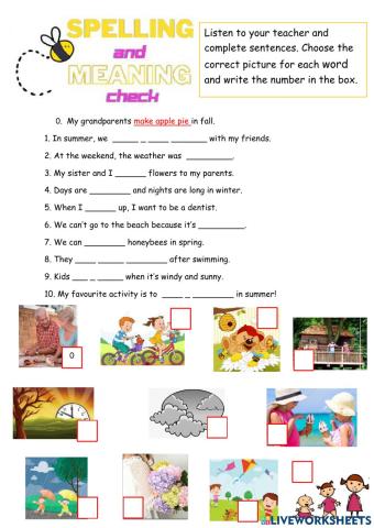 Spelling & Meaning Check G2 Q3 W7