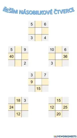 Násobilkové čtverce