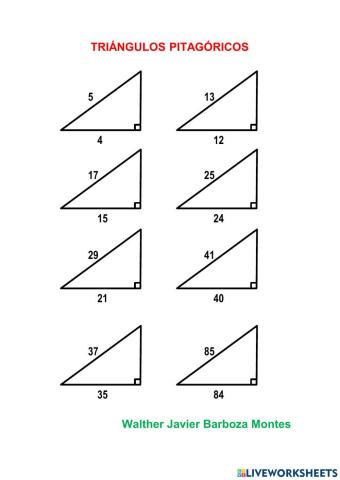 Triángulos Pitagóricos