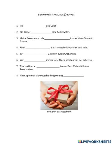 Conjugation of -bekommen-