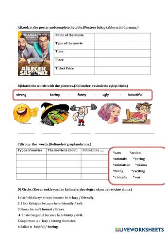 5 sınıf TEKRAR-5th Grade Revision