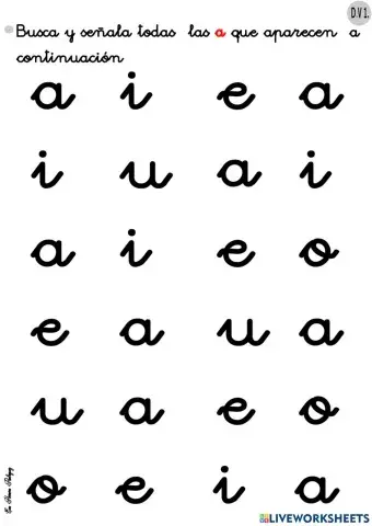 Discriminación visual de letras