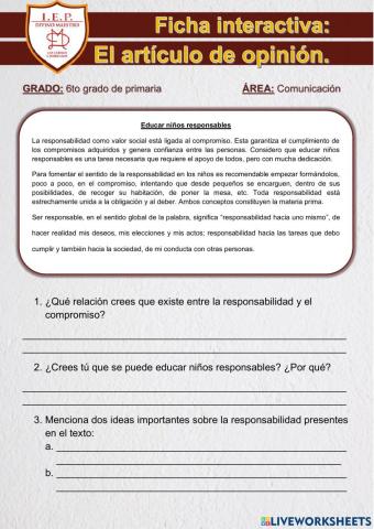 Artículo de opinión