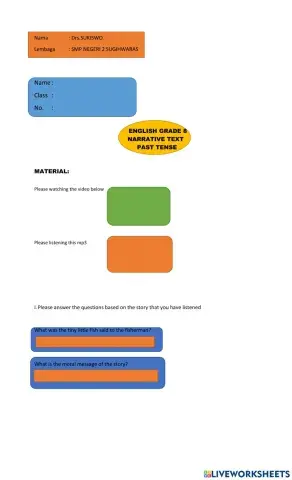 Narrative text and simple past tense