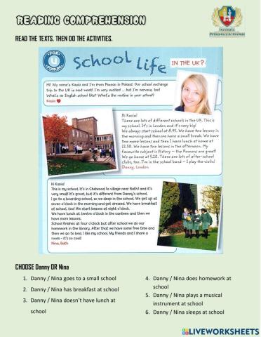 Reading comprehension