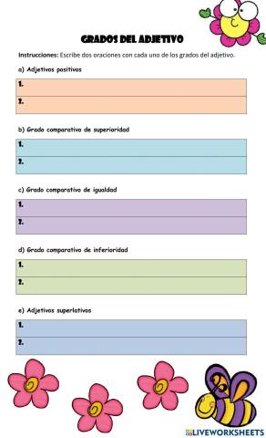 Grados del adjetivo
