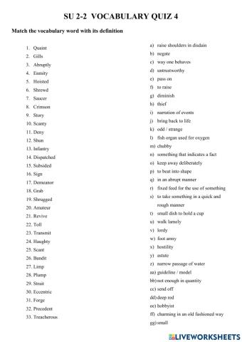 Cba su 2-2 vocabulary quiz 4