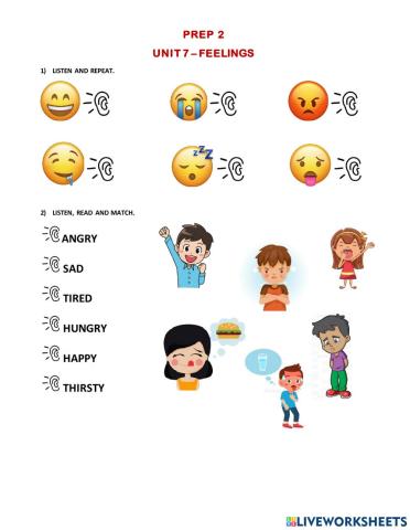 Prep 2 Unit 7 Feelings