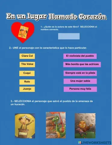 Comprensión lectora: En un lugar llamado Corazón