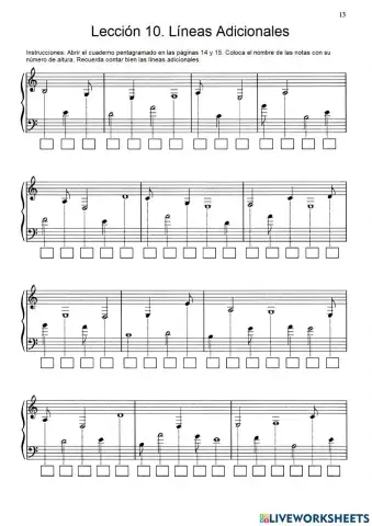 Lección 10: Líneas Adicionales (1-2)