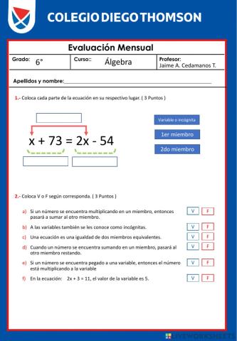 Examen de Álgebra