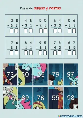 Puzzle de sumas y restas