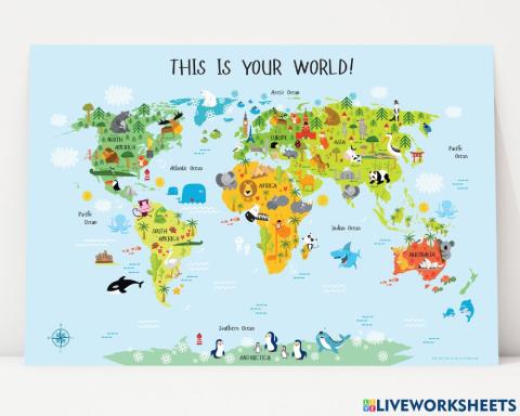 Coubtries on the map