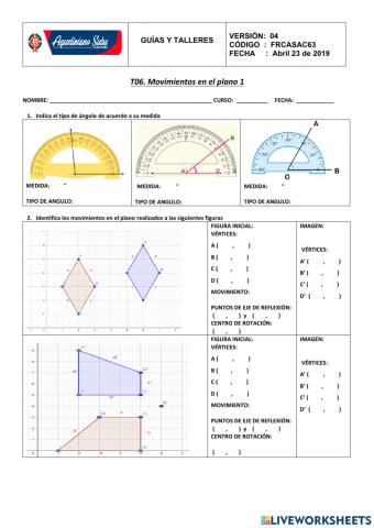 Movimientos en el plano