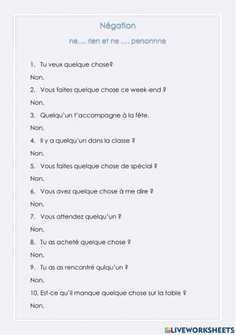 Negation rien-personne