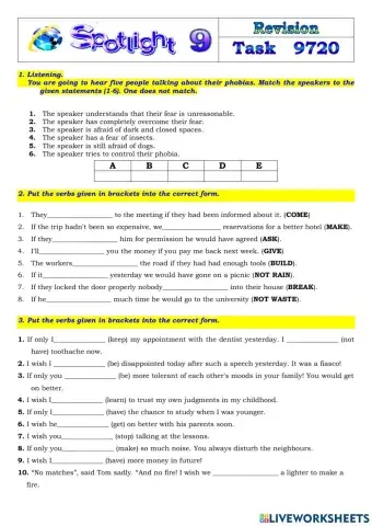 Spotlight 9 Task 9720