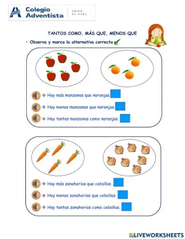 Más que, menos que, tantos como
