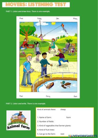 Movers listening test