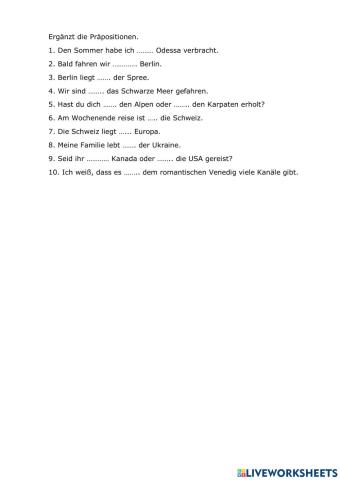 Geografische Namen-Präpositionen