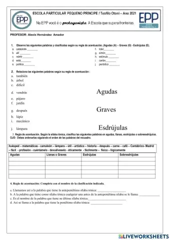 Regla de acentuación.