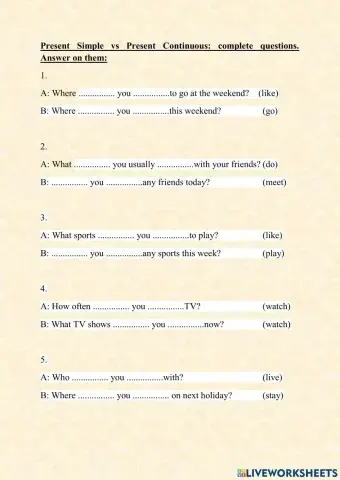 Present simple vs present continuous