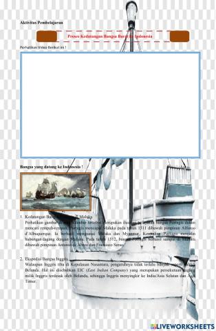 Proses Kedatangan Bangsa Barat