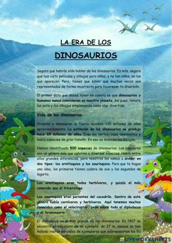 Era de los dinosaurios