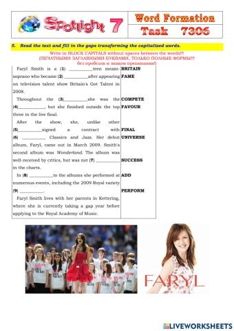 Spotlight 7 Task 7306