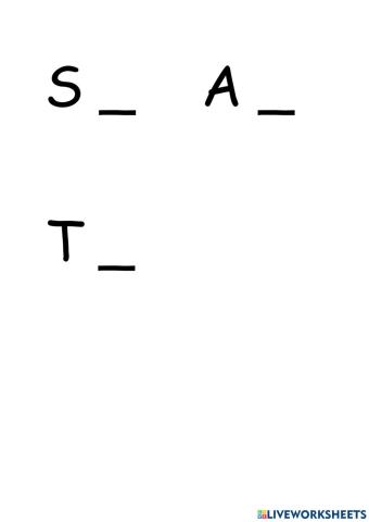 S, a, t sounds