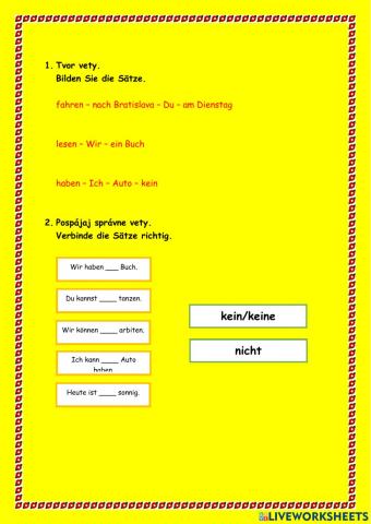 Wiederholung - Satzbau