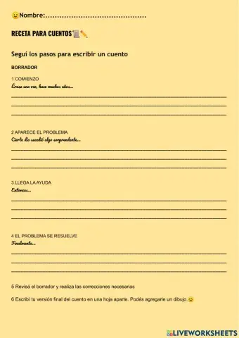 Receta para escribir un cuento