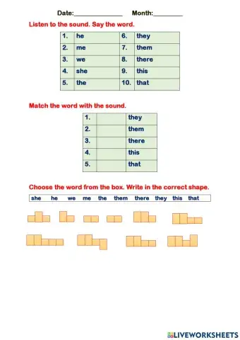 Common sight words