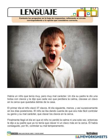 Prueba saber lenguaje