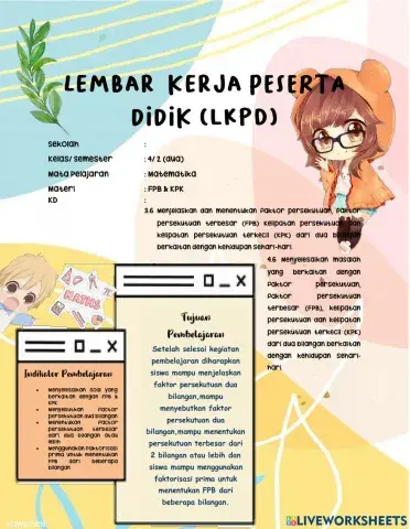 LKPD Materi KPK & FPB Kelas 4