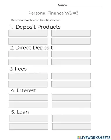 Personal Finance WS -3