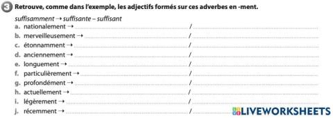 Les adverbes