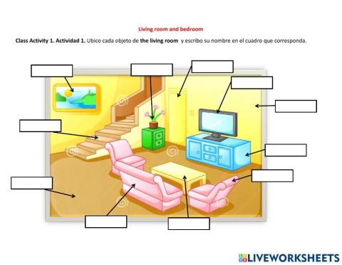 My house. Living room and bedroom