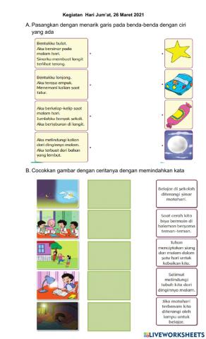 Kegiatan Hari Jum'at, 26 Maret 2021