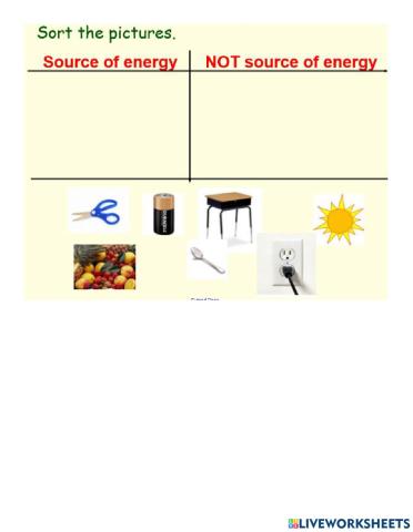 Energy vs Not Energy