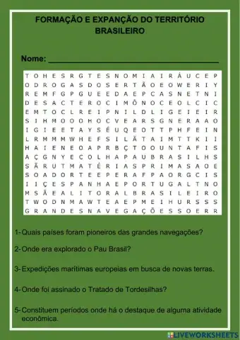 Formação e expansão do território brasileiro